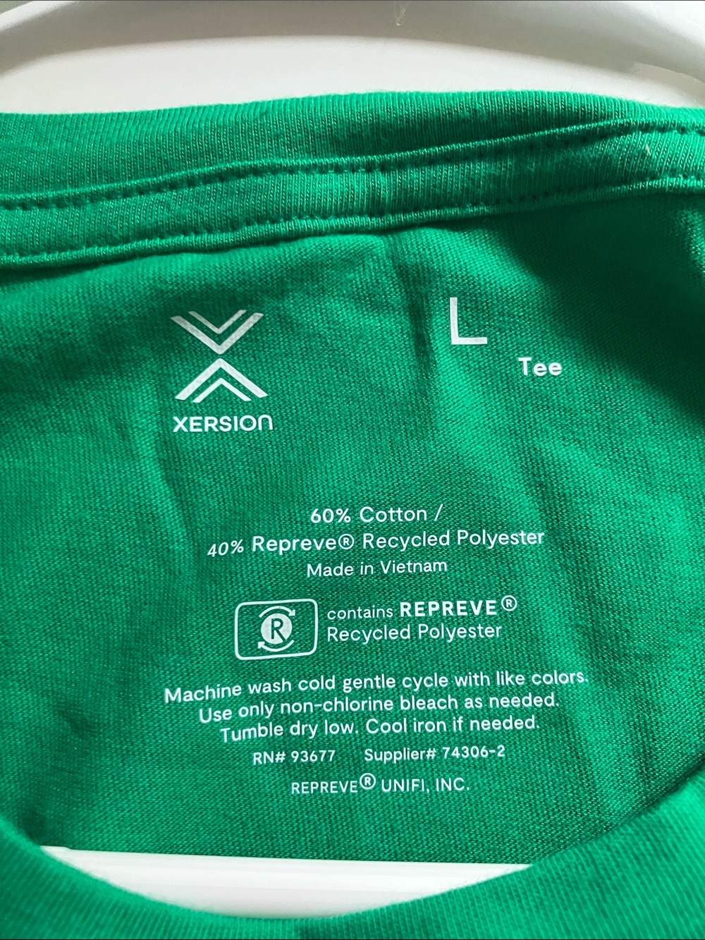 NWT XERSION WOMANS Cotton crew neck short sleeve t shirt,color green jelly bean - Picture 12 of 13